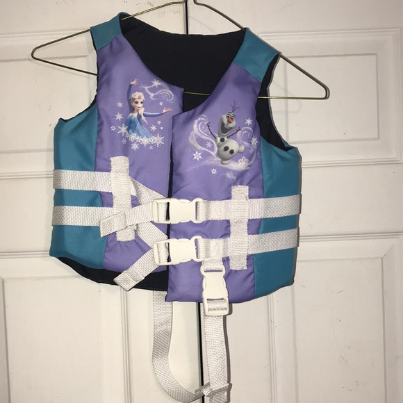 Disney Other - Disney Girl’s “Frozen” Flotation Swimvest Olaf Elsa Summer Pool